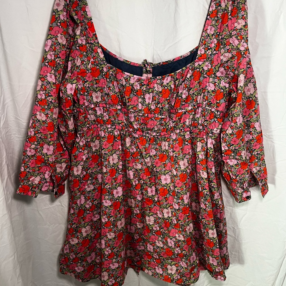 J. Crew Cinched Waist Floral Dress in Liberty Meadow Song Fabric - Plus Size - Picture 5 of 7